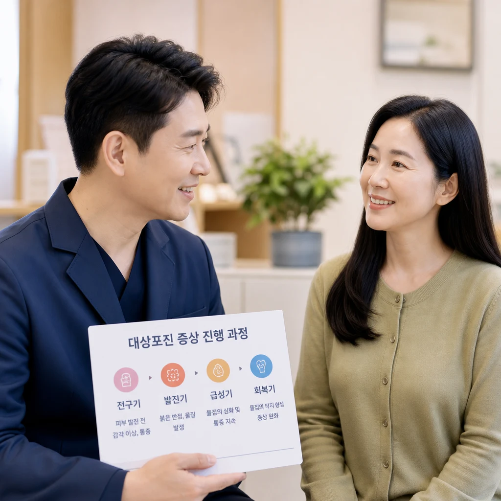대상포진 증상 시작부터 회복까지의 흐름